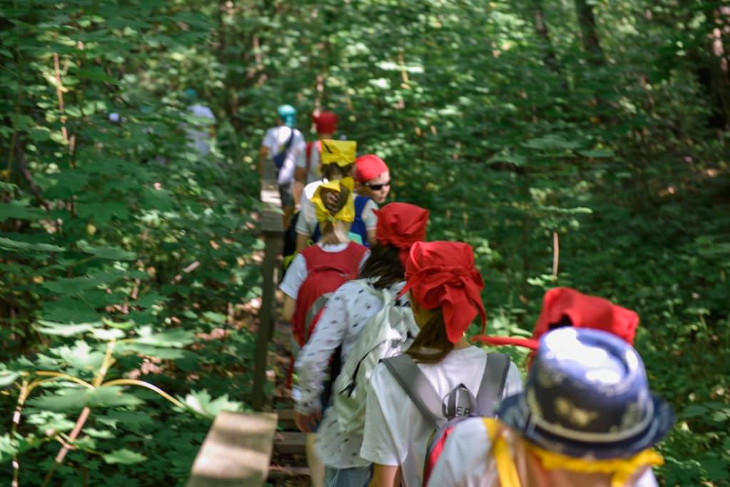 Поход в детском лагере